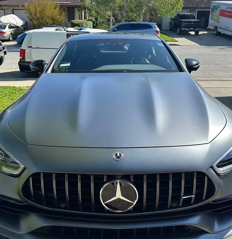Clean matte Mercedes AMG after wash