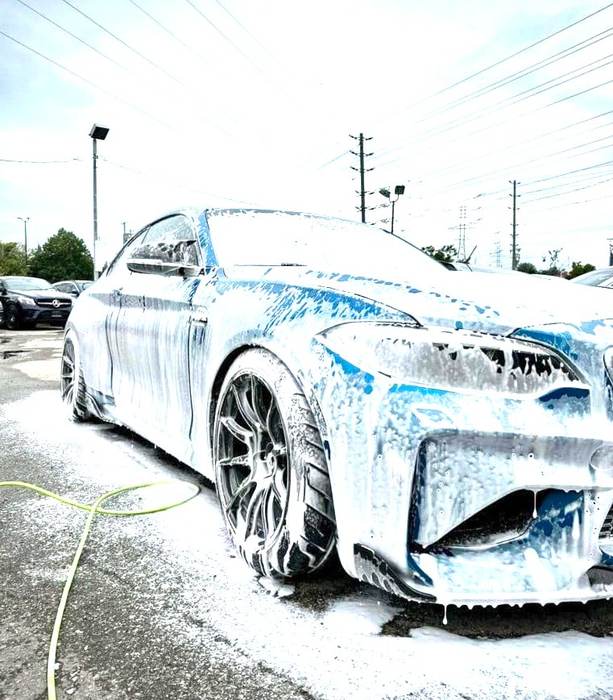 BMW M2 foam wash